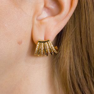 Brinco Ear Hook Liso e Cravejado