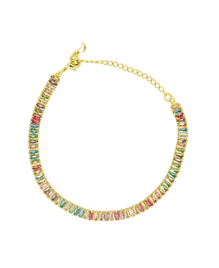 Pulseira Riviera com Zircônias Coloridas