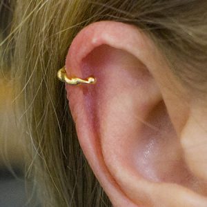 Piercing Fake de Orelha Banhado a Ouro 18k