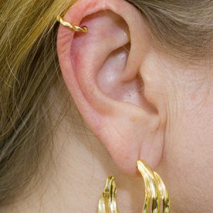 Piercing Fake de Orelha Banhado a Ouro 18k