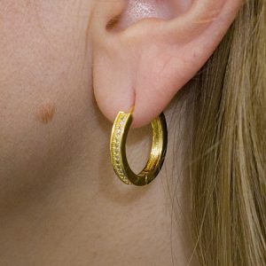 Argola Articulada Click com Zircônias