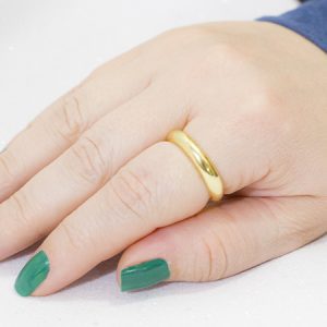Aliança Lisa Banhada a Ouro 18k