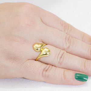Anel Gota Banhado a Ouro 18k