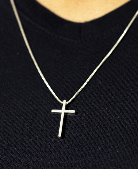 Corrente Masculina em Prata 925 com Pingente de Crucifixo