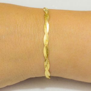 Pulseira Malha de Fita Torcida