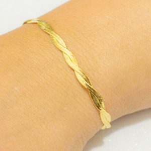 Pulseira Malha de Fita Torcida