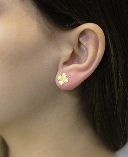 Brinco Inspiração Van Cleef Vintage Dourado - Imagem 2