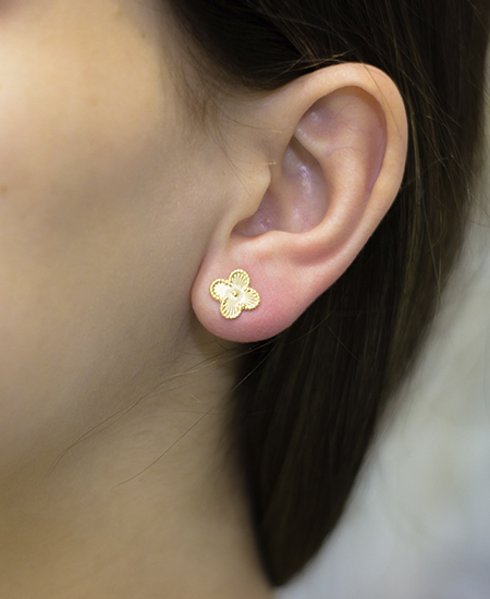 Brinco Inspiração Van Cleef Vintage Dourado