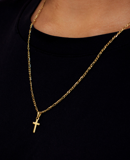 Corrente Masculina com Pingente Cruz